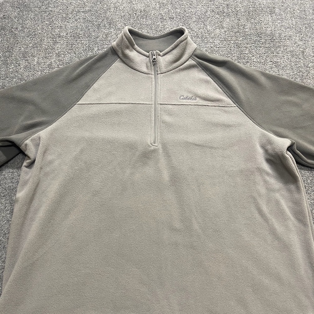 Cabela's 1/4-Zip Fleece Pullover Two-Tone Grey Color